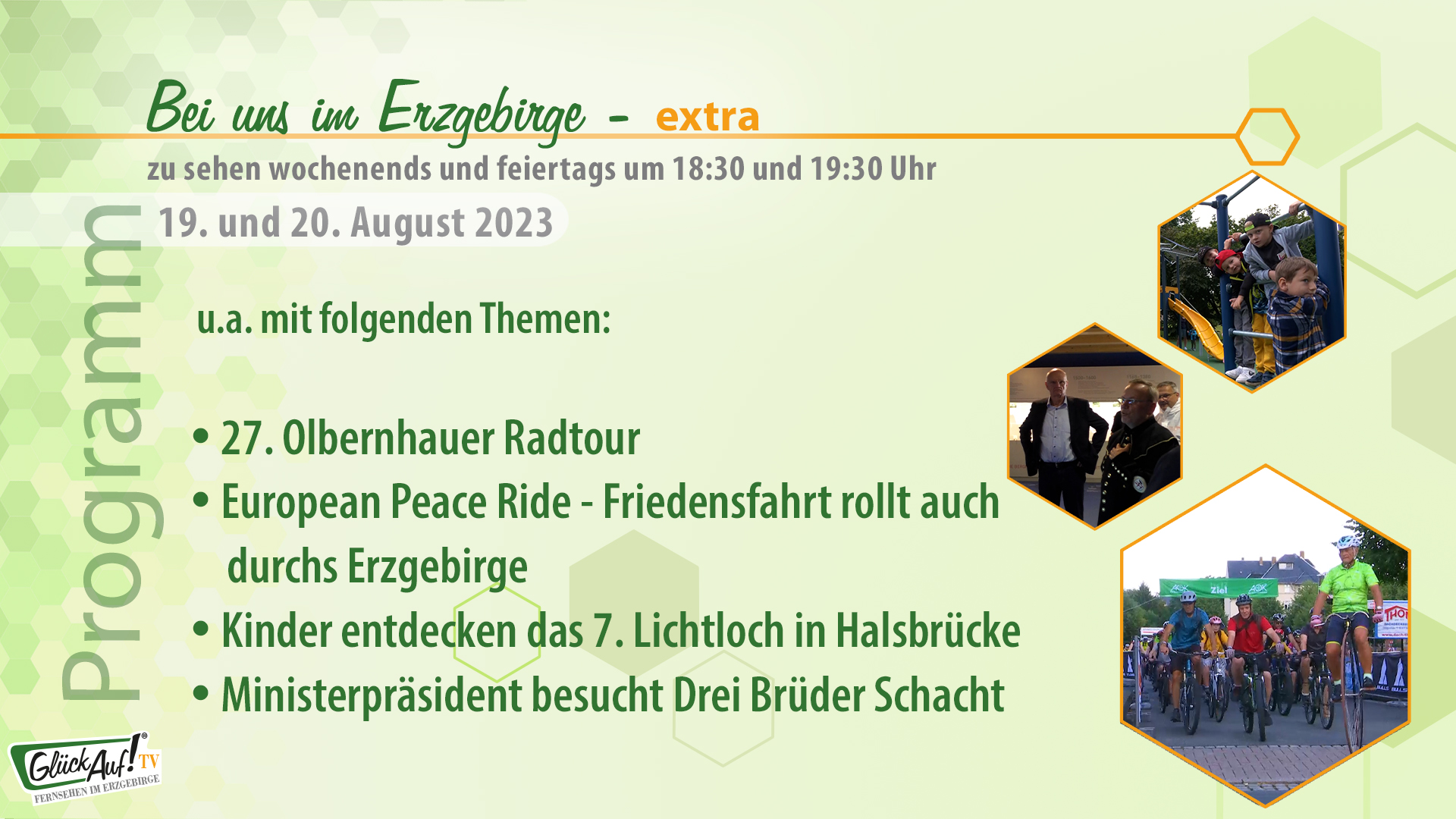 Bei uns im Erzgebirge - extra für das Wochenende der 33. Kalenderwoche 2023 Bei uns im Erzgebirge - extra für das Wochenende der 33. Kalenderwoche 2023